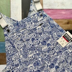 NWT Duluth XL x35L Heirloom Gardening Bib Overalls Farm Toile Garden Outdoors